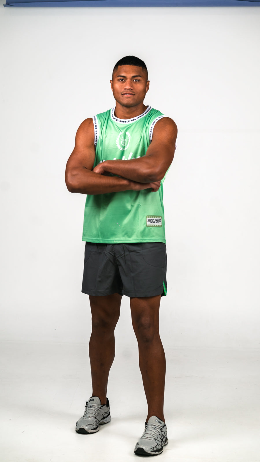 LIME B-BALL SINGLET